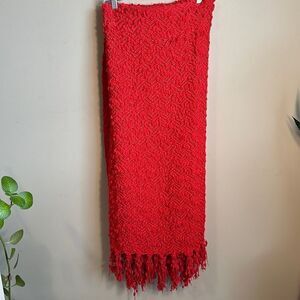 Popcorn Red throw Blanket Decor 50”x60”